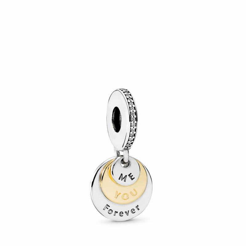 Pandora You & Me Forever Dangle Charm - Two Tone/Cubic Zirconia - Canada | UI2700ZB